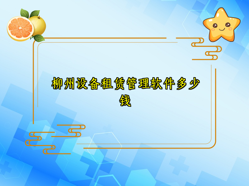 柳州设备租赁管理软件多少钱_53